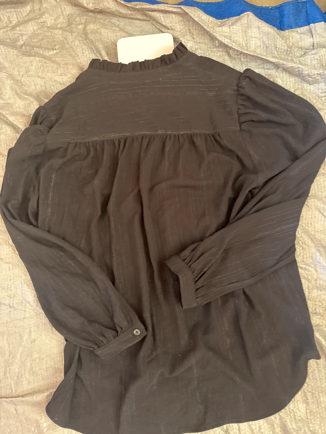 DKNY Black Long Sleeve Blouse M/M