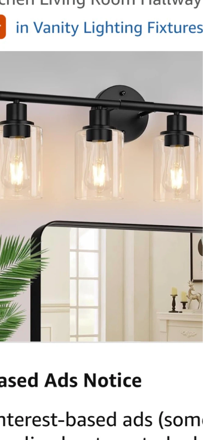 Four light black vanity fixture