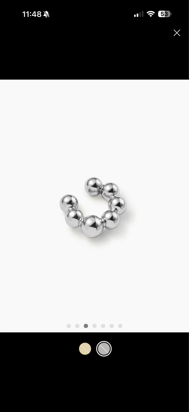 Silver Sphere Ear Cuff - photo 3