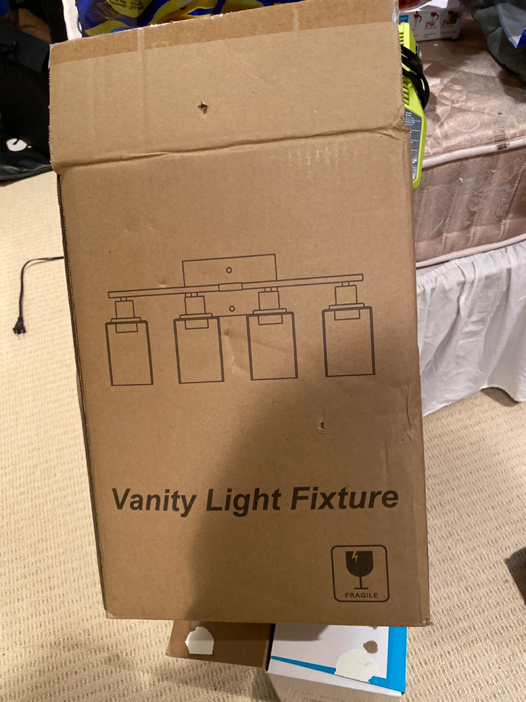 Four light black vanity fixture - photo 3