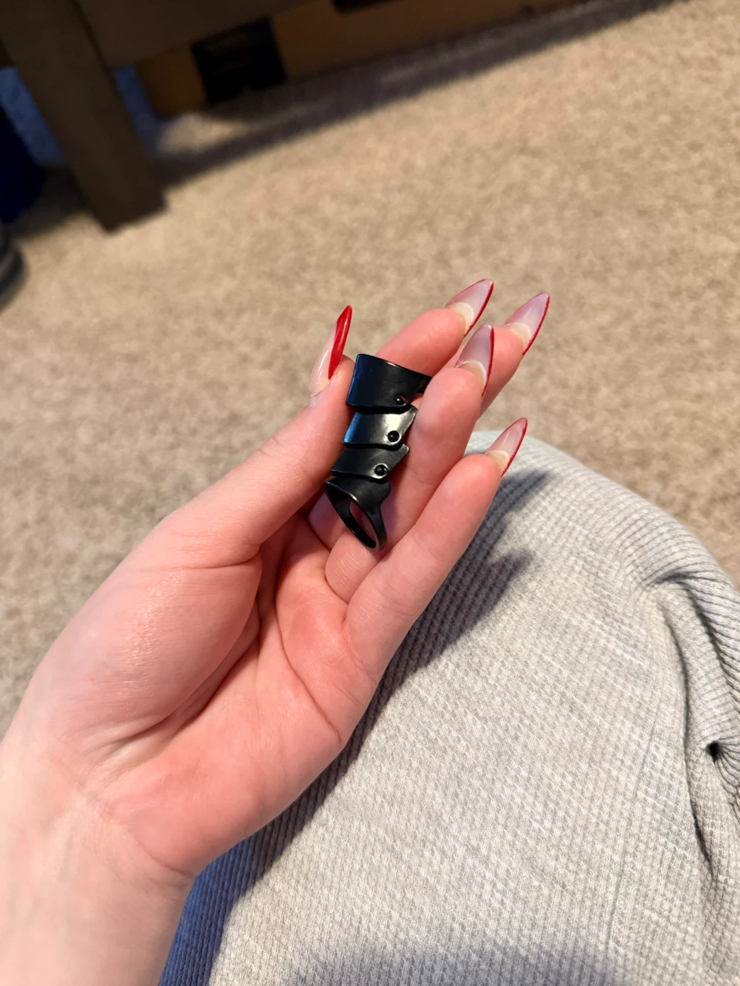 Black Armor knuckle ring - photo 5
