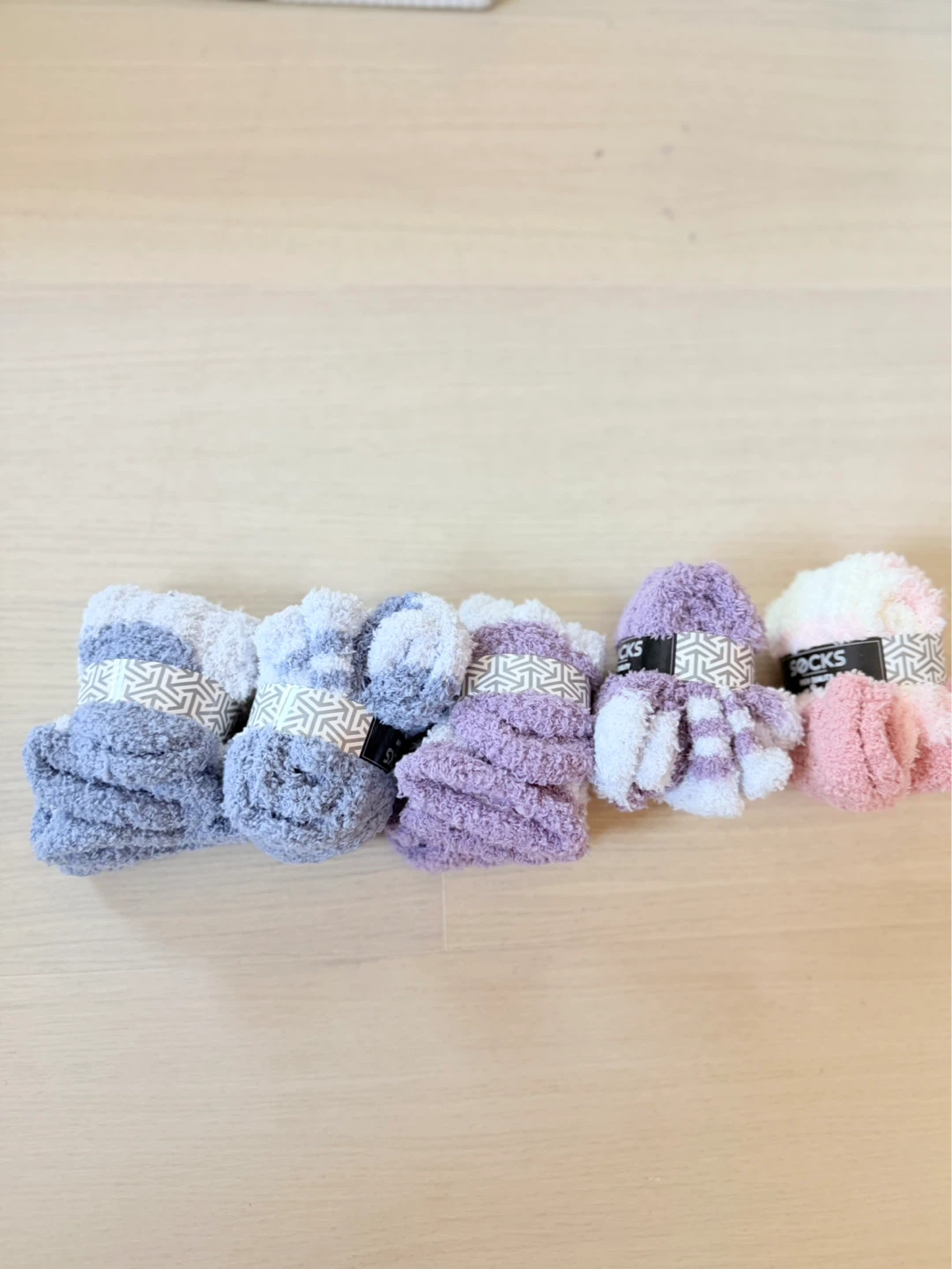 Cozy Fuzzy Socks Set (size 6.5-8)