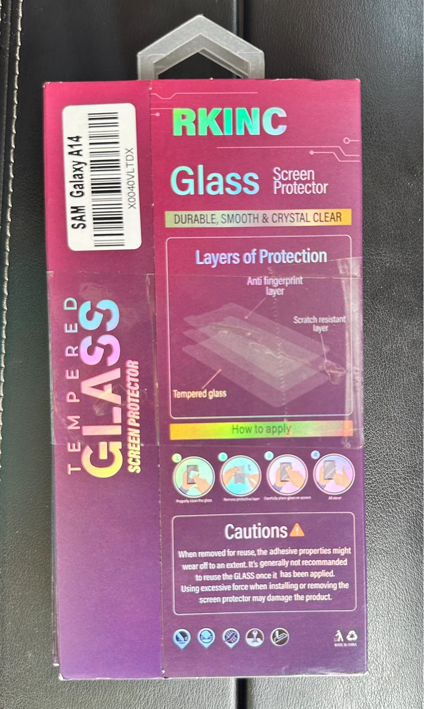 RKINC Tempered Glass Screen Protector for Samsung Galaxy A14 - photo 2