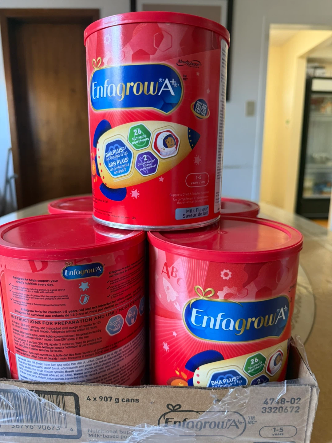 Enfagrow A+ Milk Flavour Formula 4 x 907g cans - photo 2
