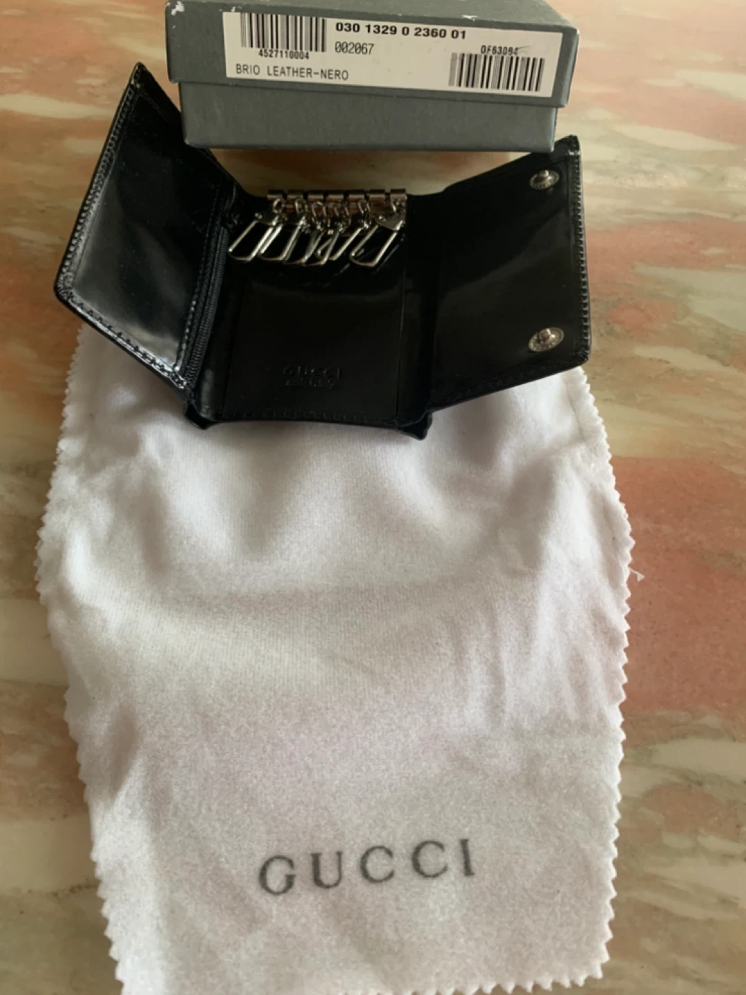 Gucci Black Leather Key Holder - photo 2