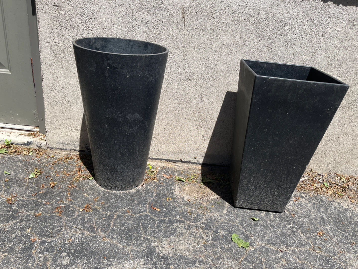 Two Black Planters