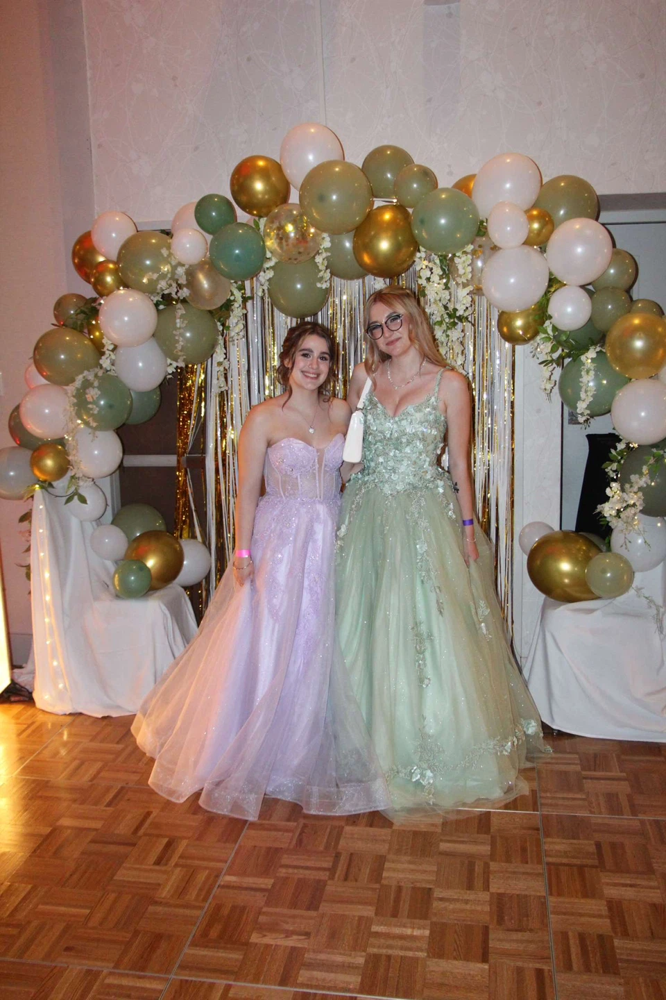 Sage Green floral Grad/Prom Dress - photo 2
