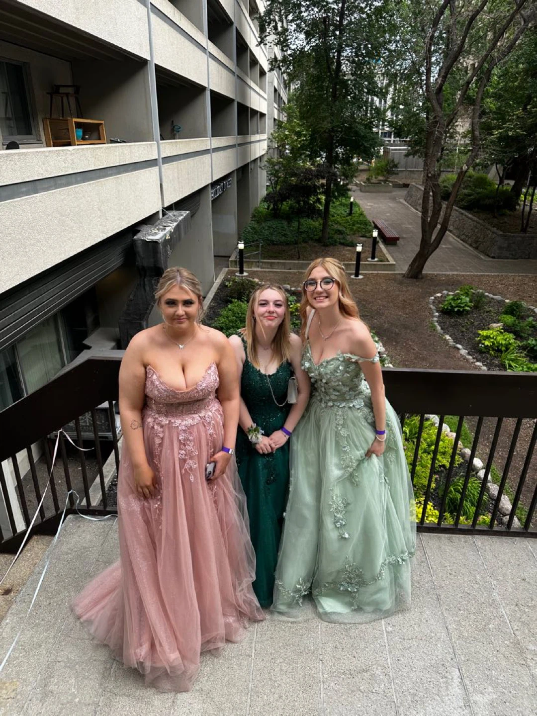 Sage Green floral Grad/Prom Dress - photo 4