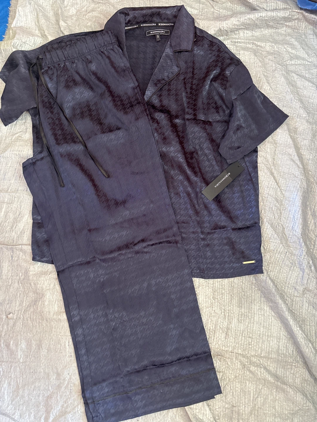 BCBGMAXAZRIA Navy Pajama Set M