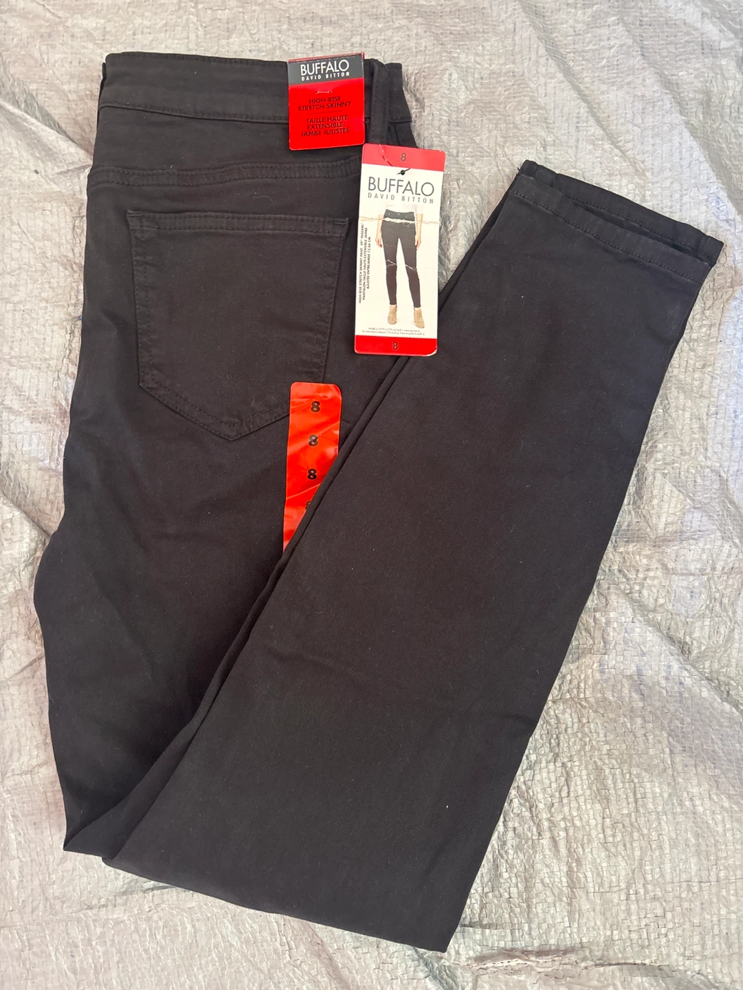 Buffalo David Bitton High-Rise Stretch Skinny Jeans - Black 8