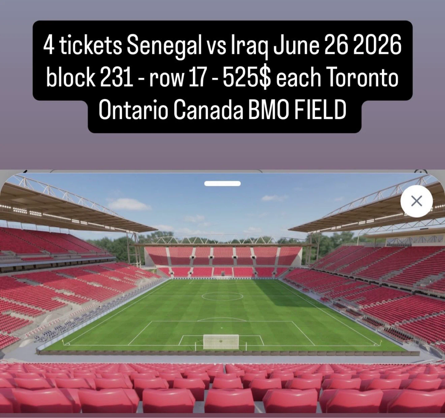 4 entrances World Cup BMO Field