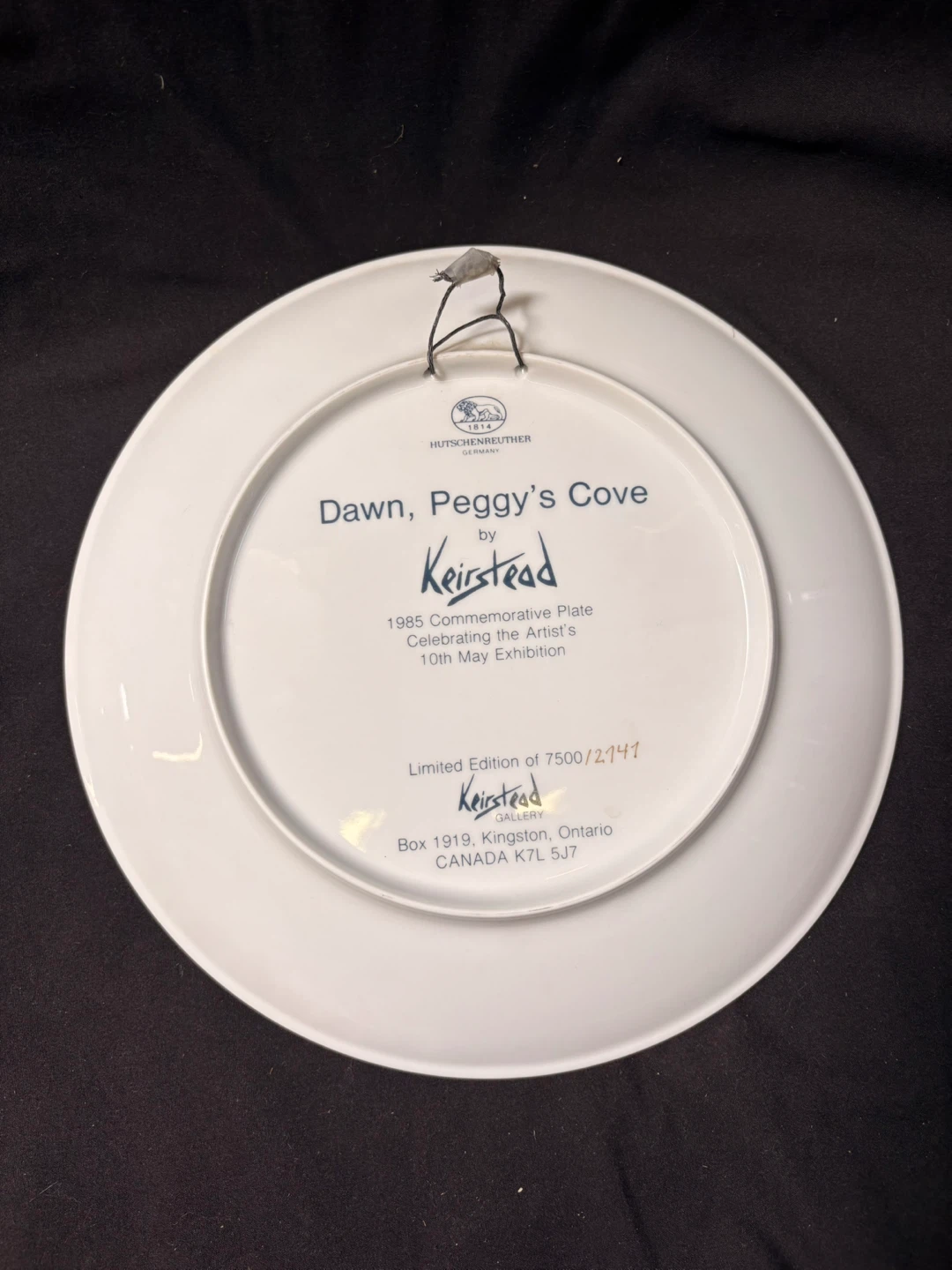 Hutschenreuther "Dawn, Peggy's Cove" Commemorative Plate - photo 2