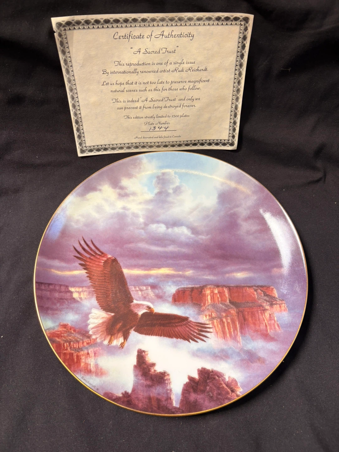 Rudi Reichardt "A Sacred Trust" Collector Plate
