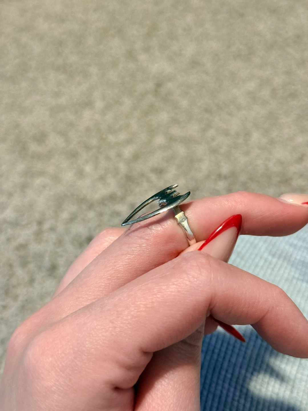 Sterling silver Bat Wing Ring - photo 3