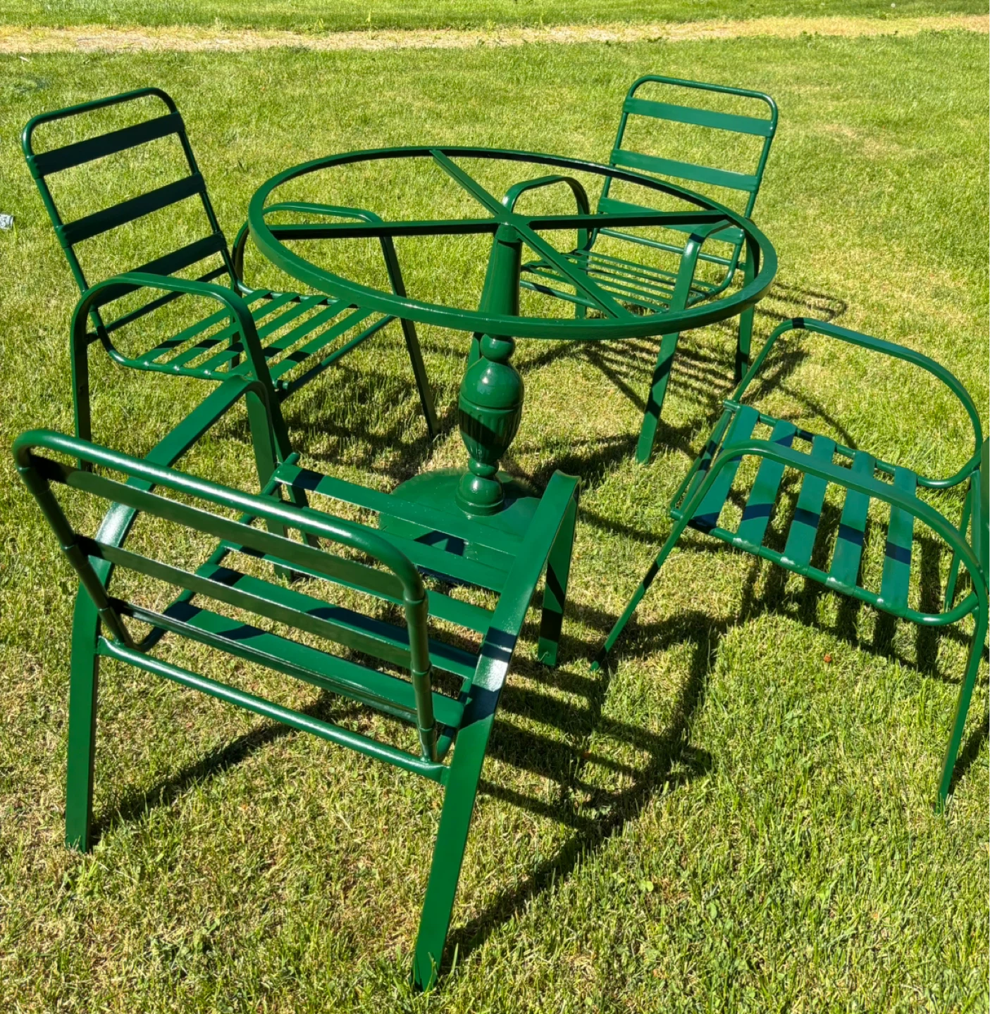 Metal Patio Table and 4 Chairs - photo 2