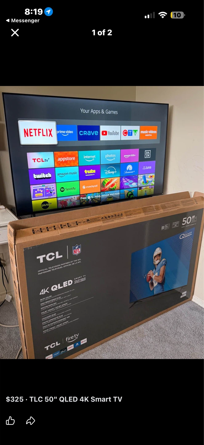 TCL 50" QLED 4K Smart TV
