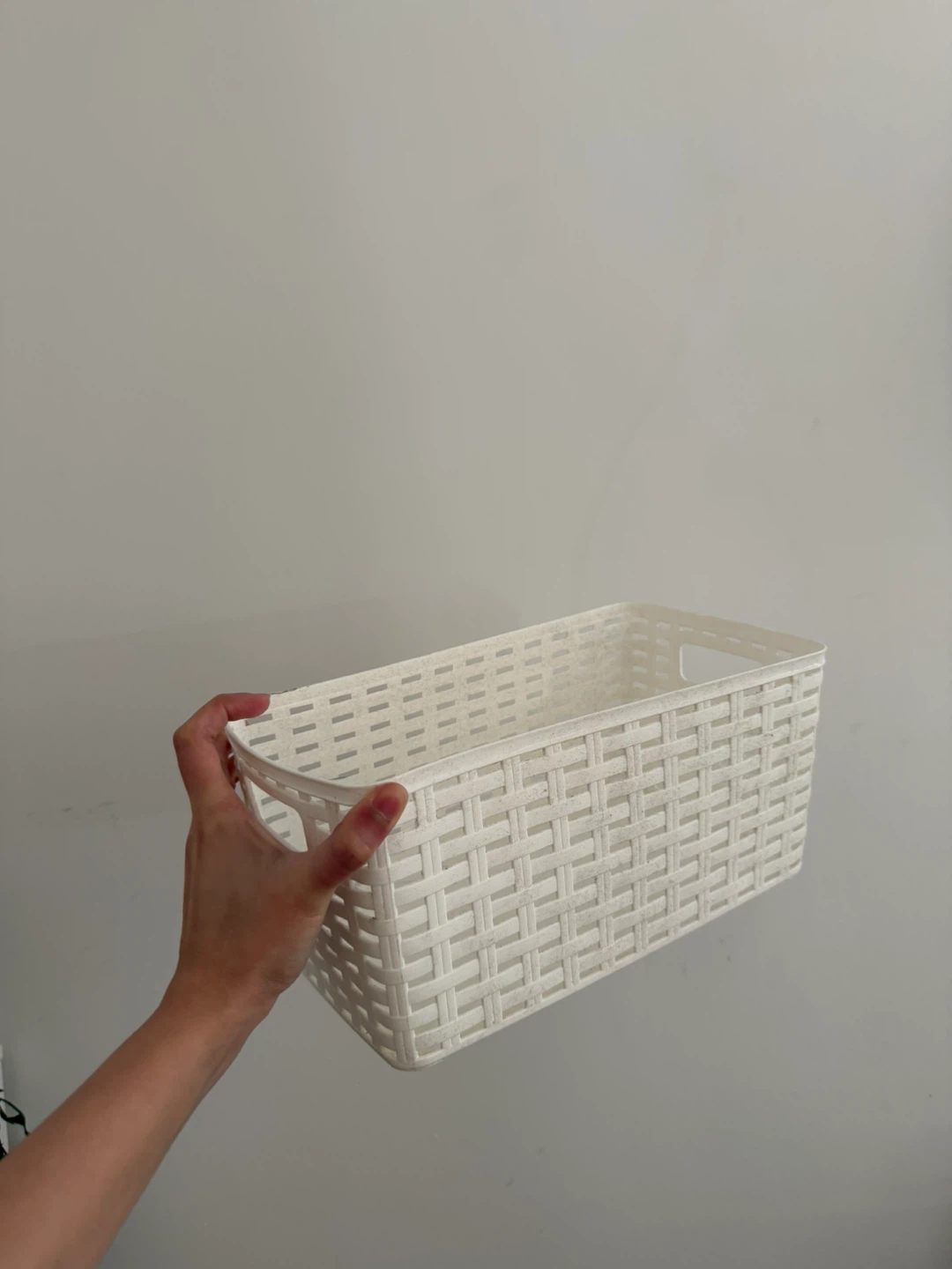 White Rectangular Storage Basket