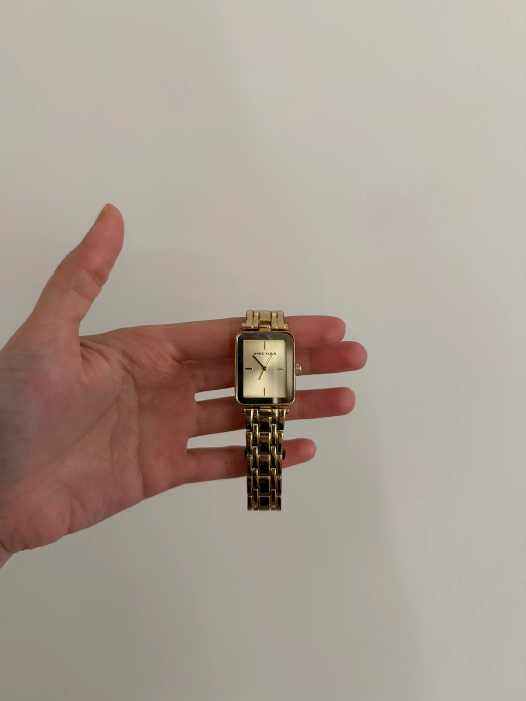 Anne Klein Gold Tone Rectangle Watch