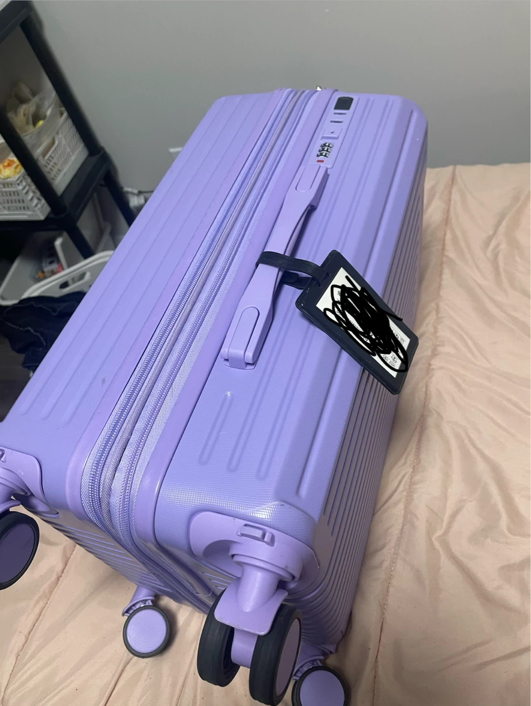 Set of 2 Luggage - Black & Purple - photo 5