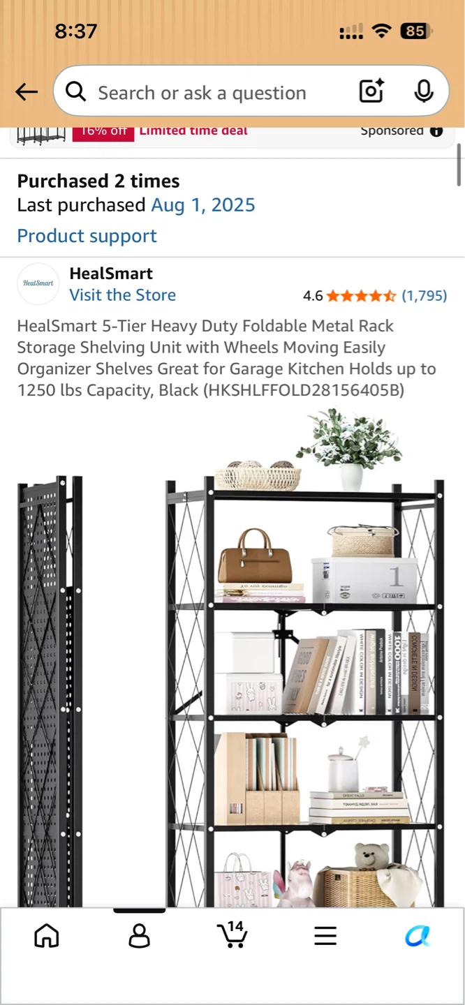 [QUICK SALE] HealSmart 5-Tier Foldable Metal Rack - photo 3