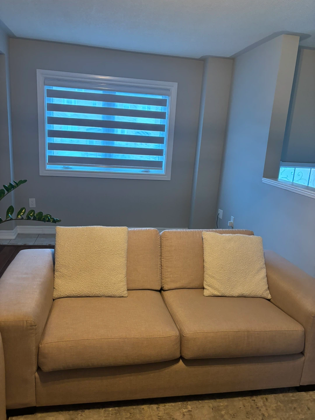 Beige Sofa with Throw Pillows - photo 4