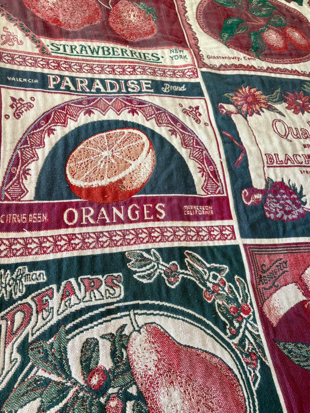 Vintage: Farmers Market -Afghan Throw Blanket - photo 5
