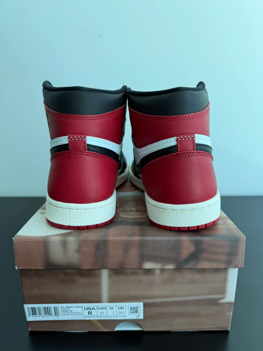 AJ1 High OG Black Toe Reimagined - US 8 - Brand New - photo 4
