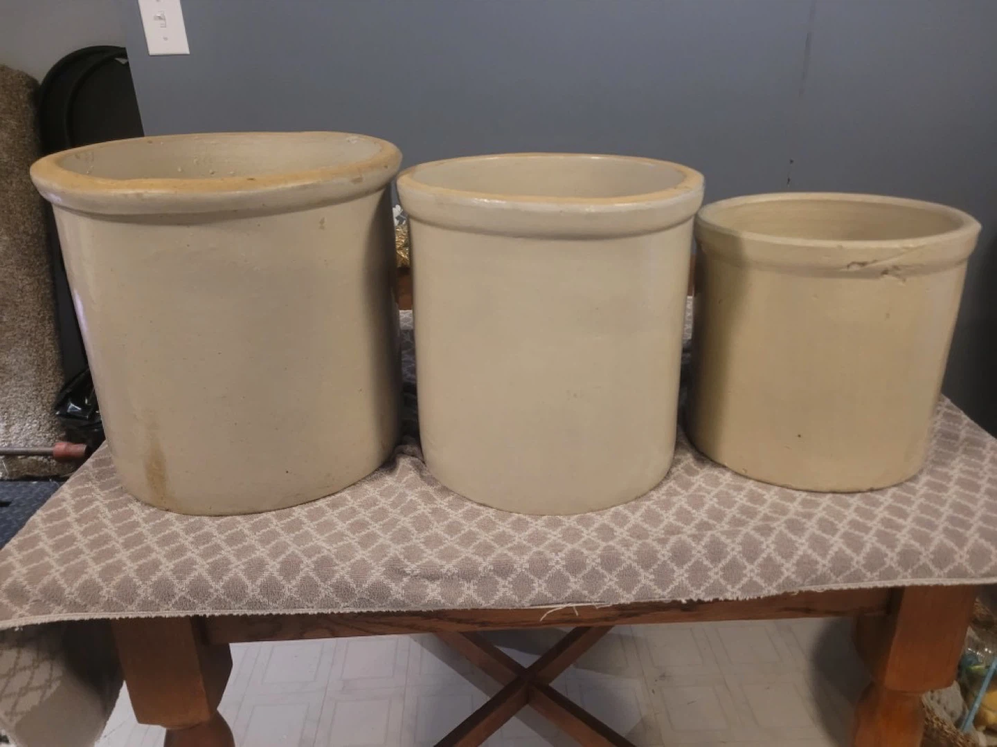 Vintage Stoneware Crock Set