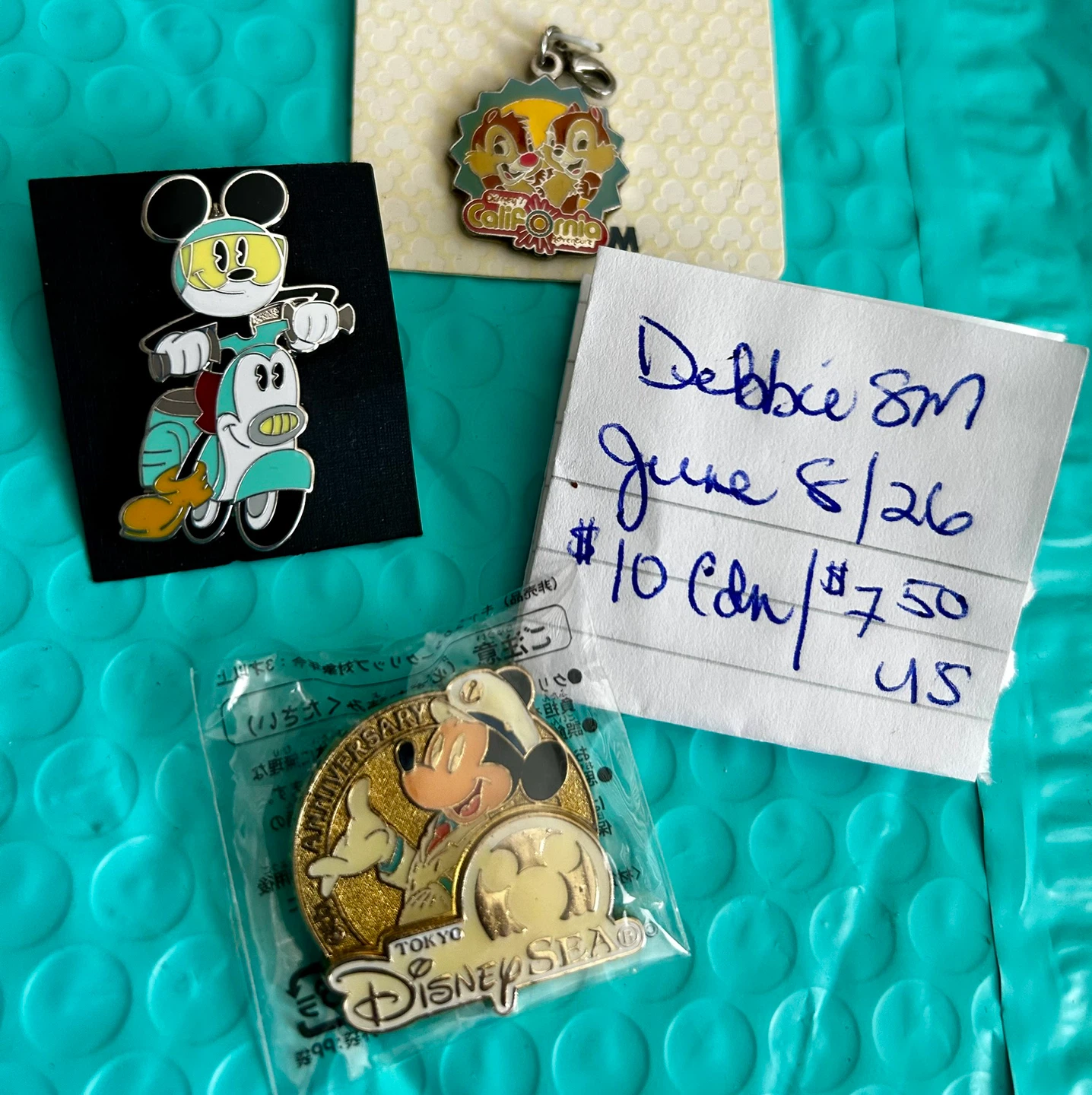 Disney Pins, Charm and Clip