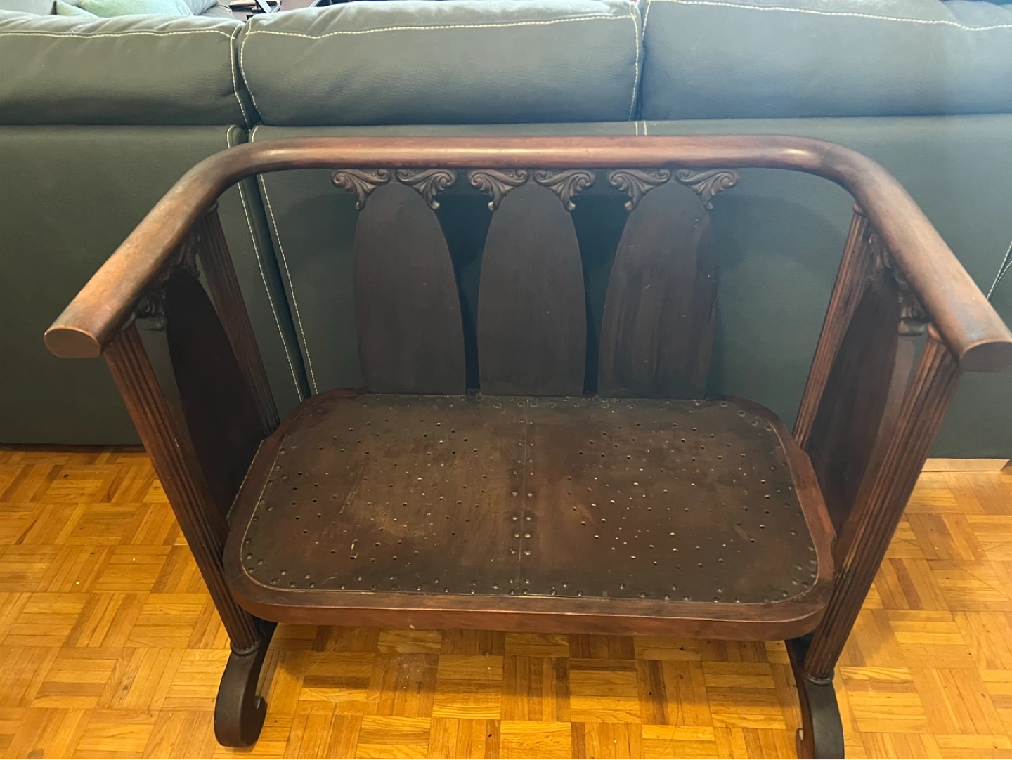 Antique Wooden Settee - Solid wood Heavy