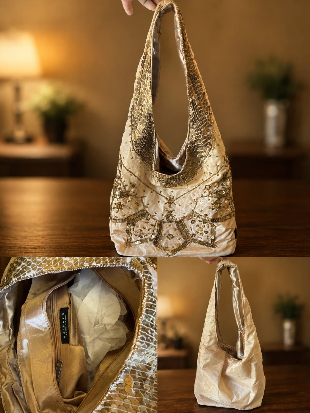 Buffalo David Bitton Beaded Hobo Bag