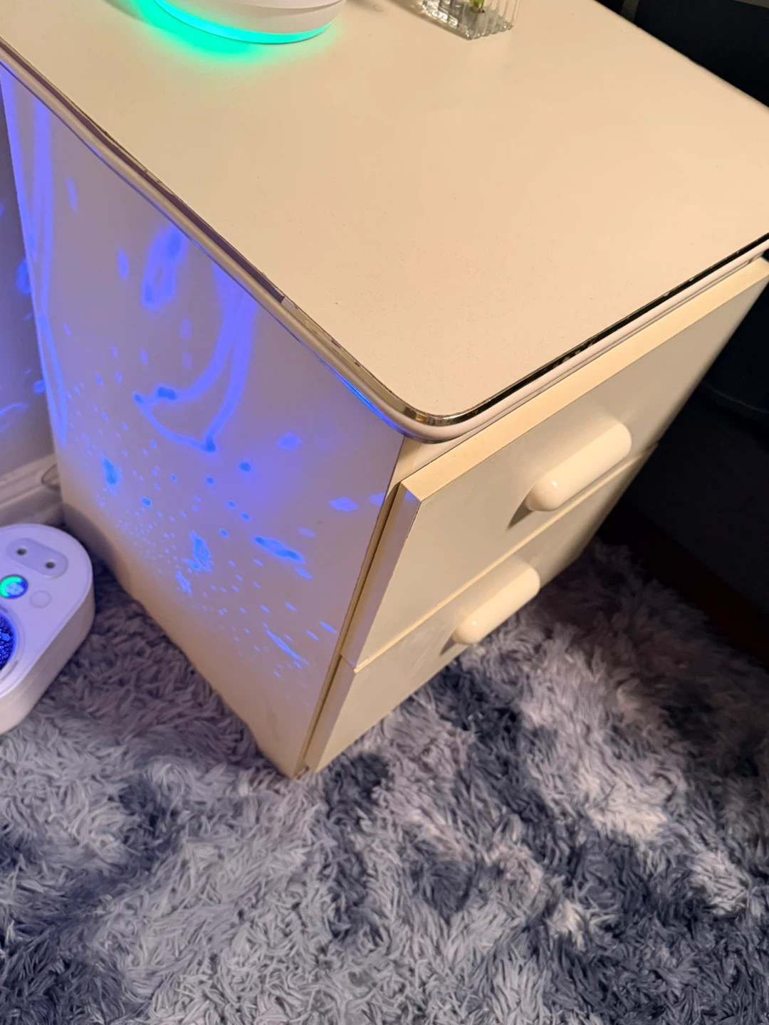 Cream Coloured Two-Drawer Nightstand