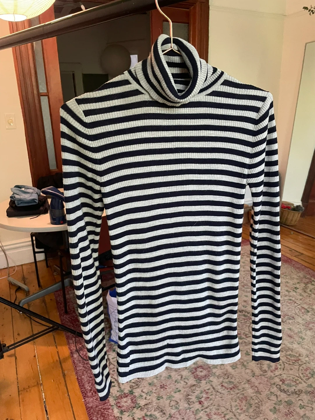 Striped Turtleneck Top