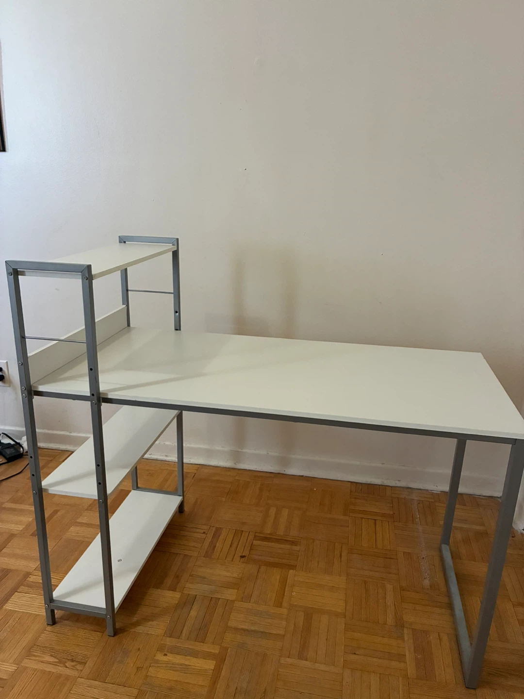 White Desk with Shelving