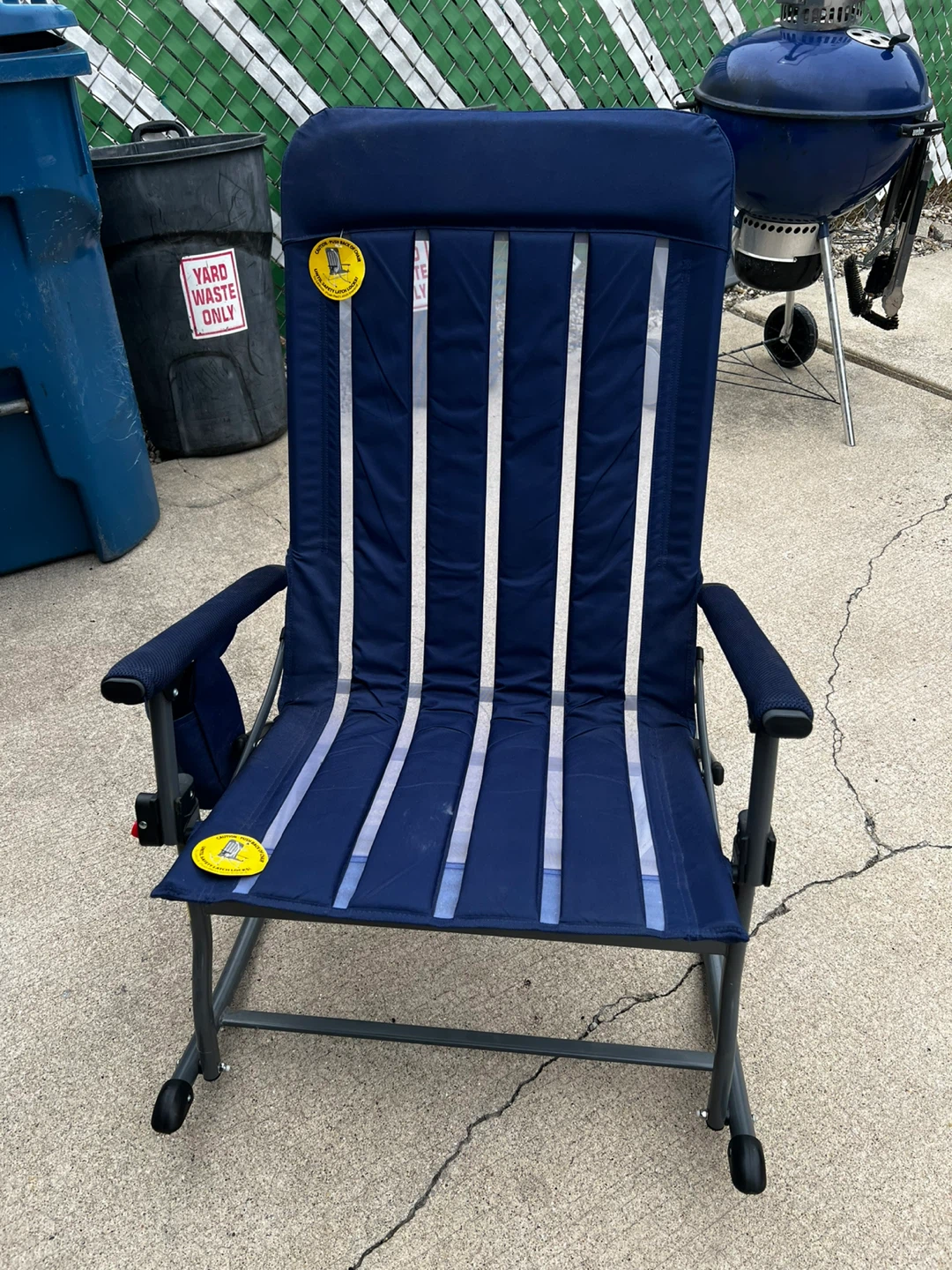 Member’s Mark Portable Folding Rocking Chair in Blue Cove