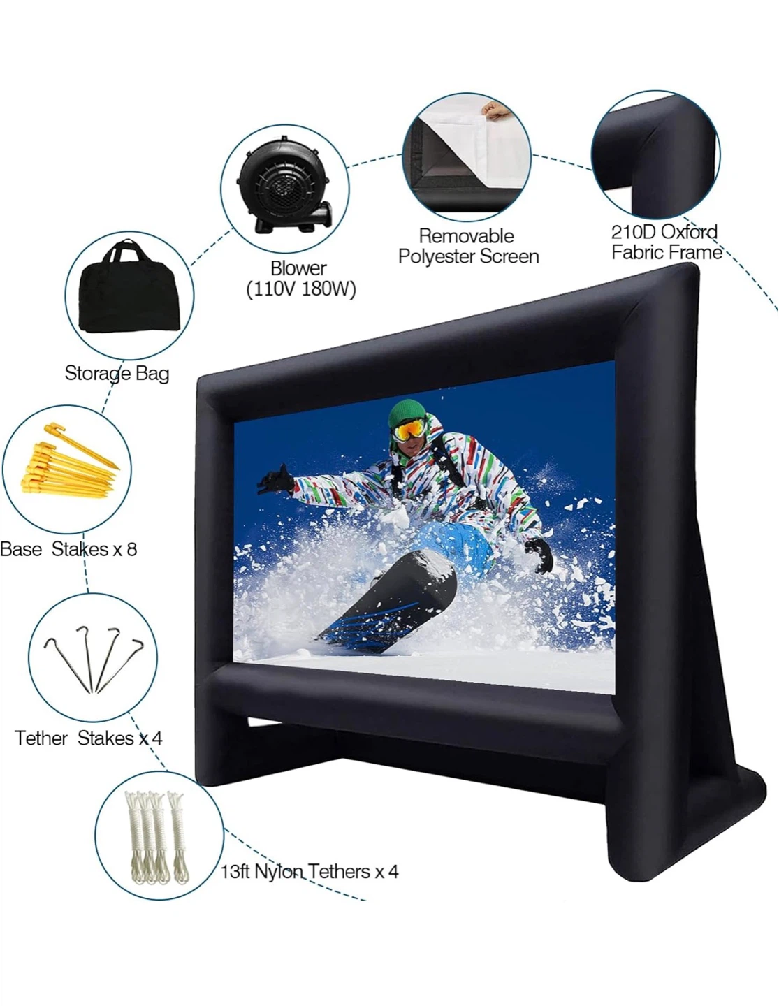 16 ft Inflatable Outdoor Projector Screen - photo 4