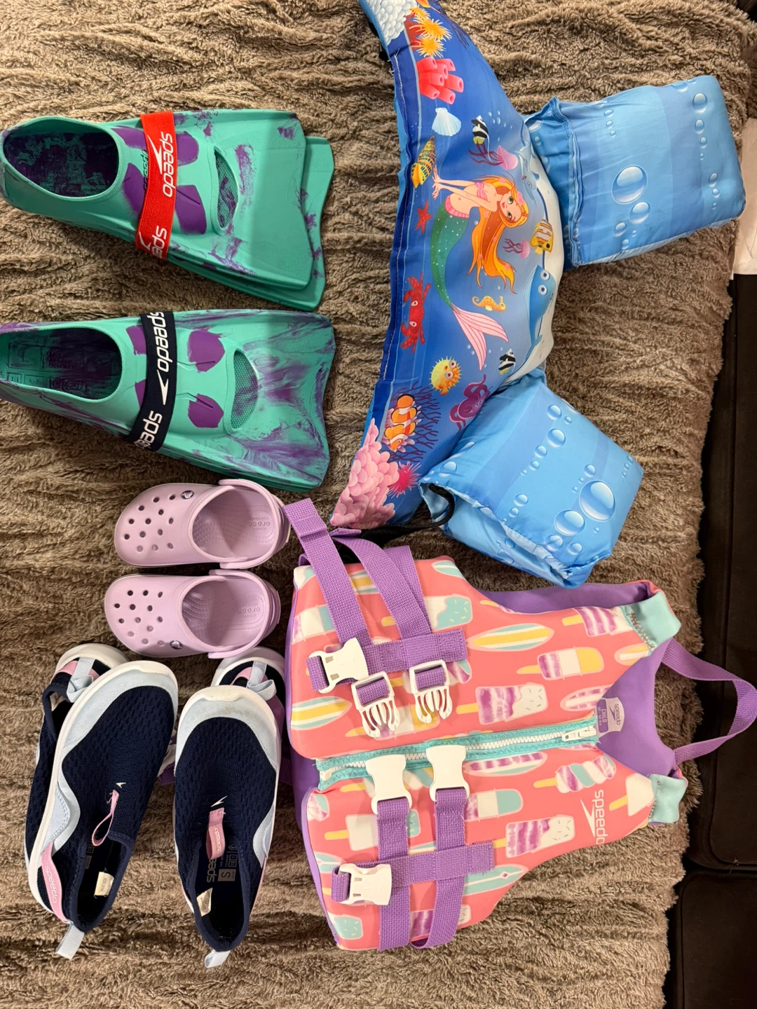 Speedo Swim Vest and Fins Set