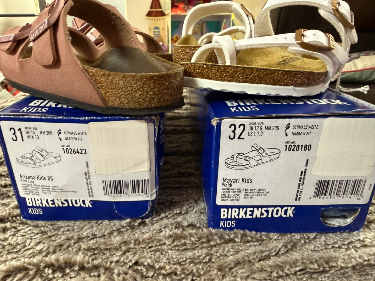 Birkenstock Kids Sandals - Pink Size 31 & White Size 32 - photo 4