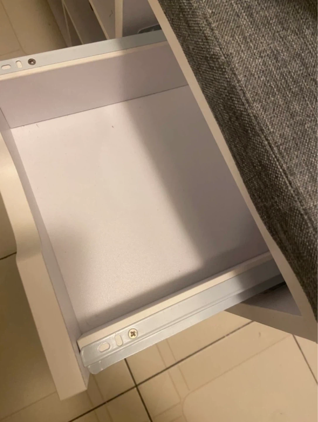 White Shoe Rack Bench with Storage and Grey Cushion - photo 3