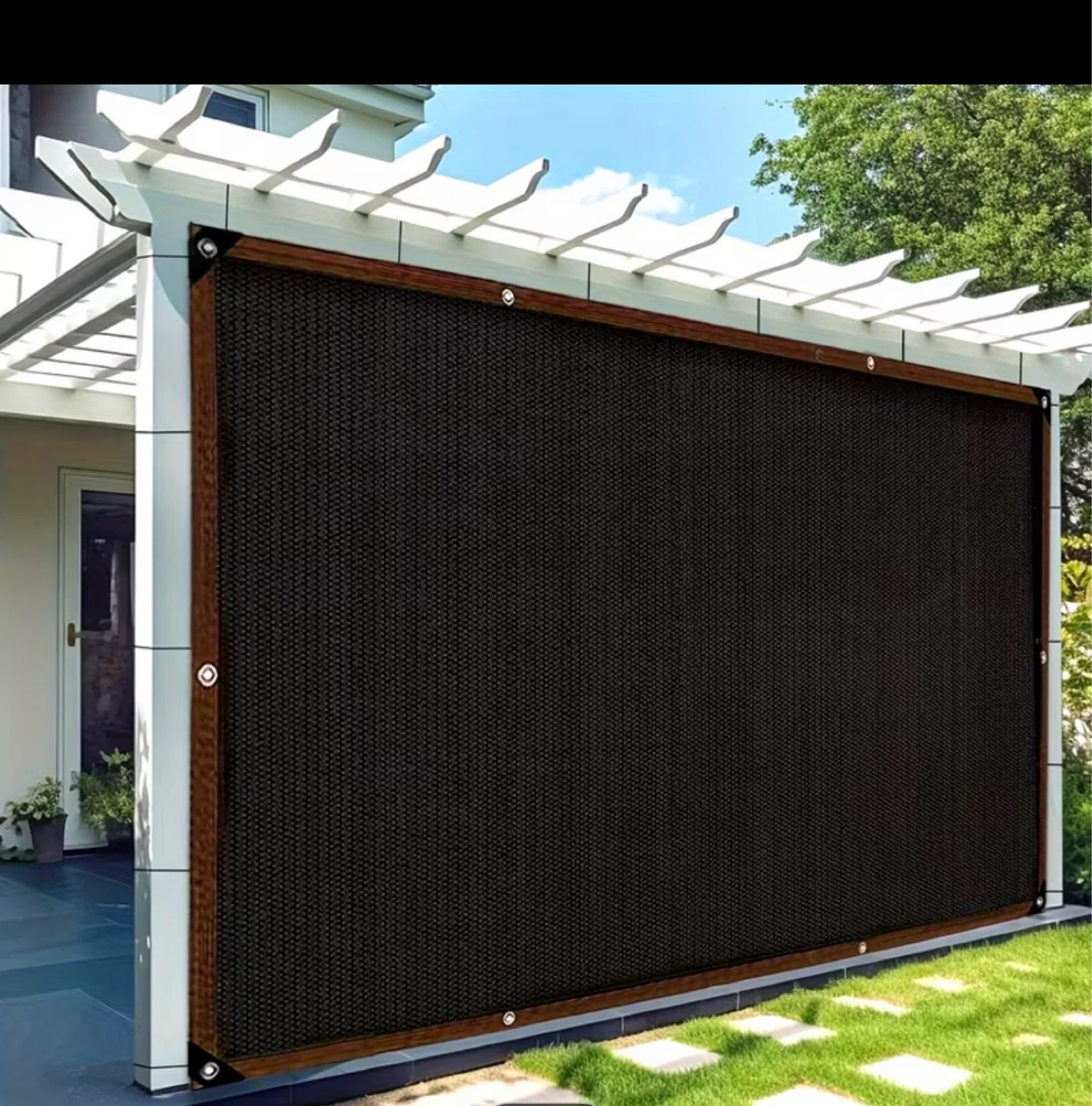 Black Shade Cloth with Grommets 3x4m black - photo 4