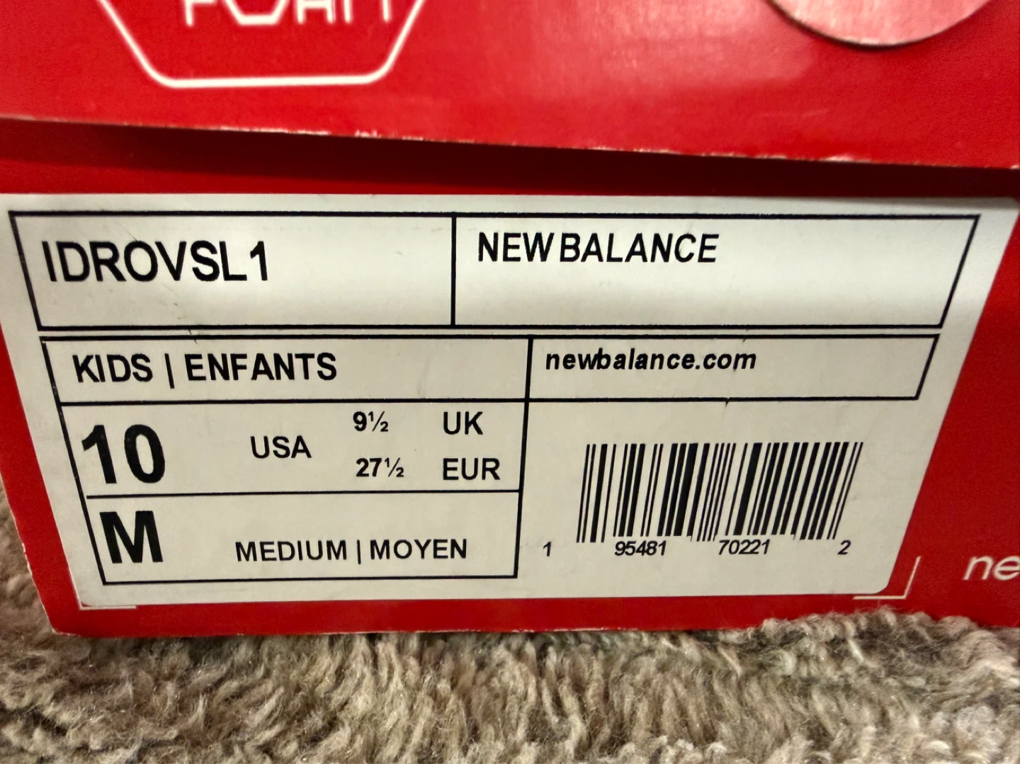 New Balance Kids Shoes IDROVSL1 Size 10 M - photo 2