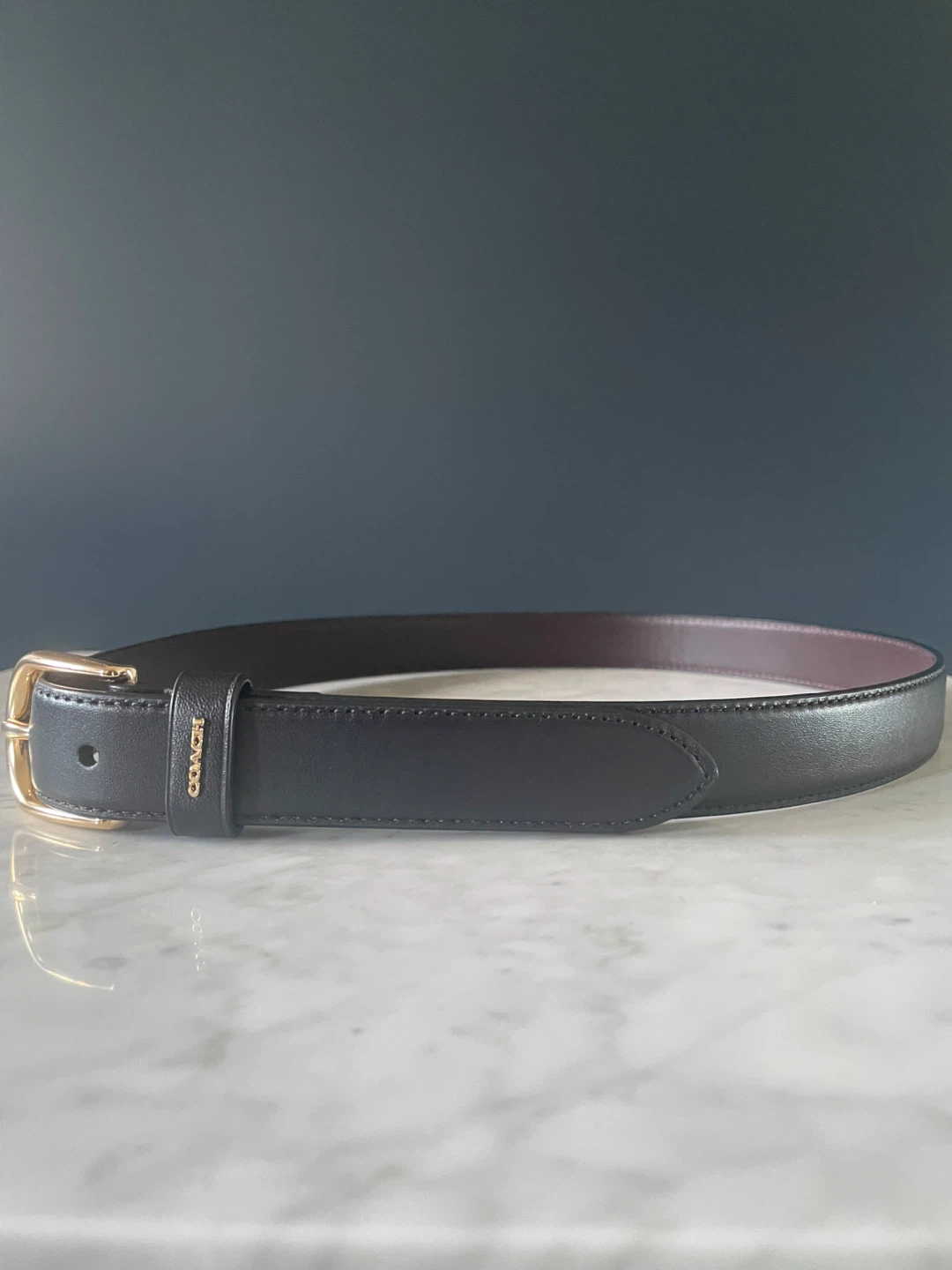 Coach Classic Belt in Black/Gold, Size Small (Like New) - photo 2