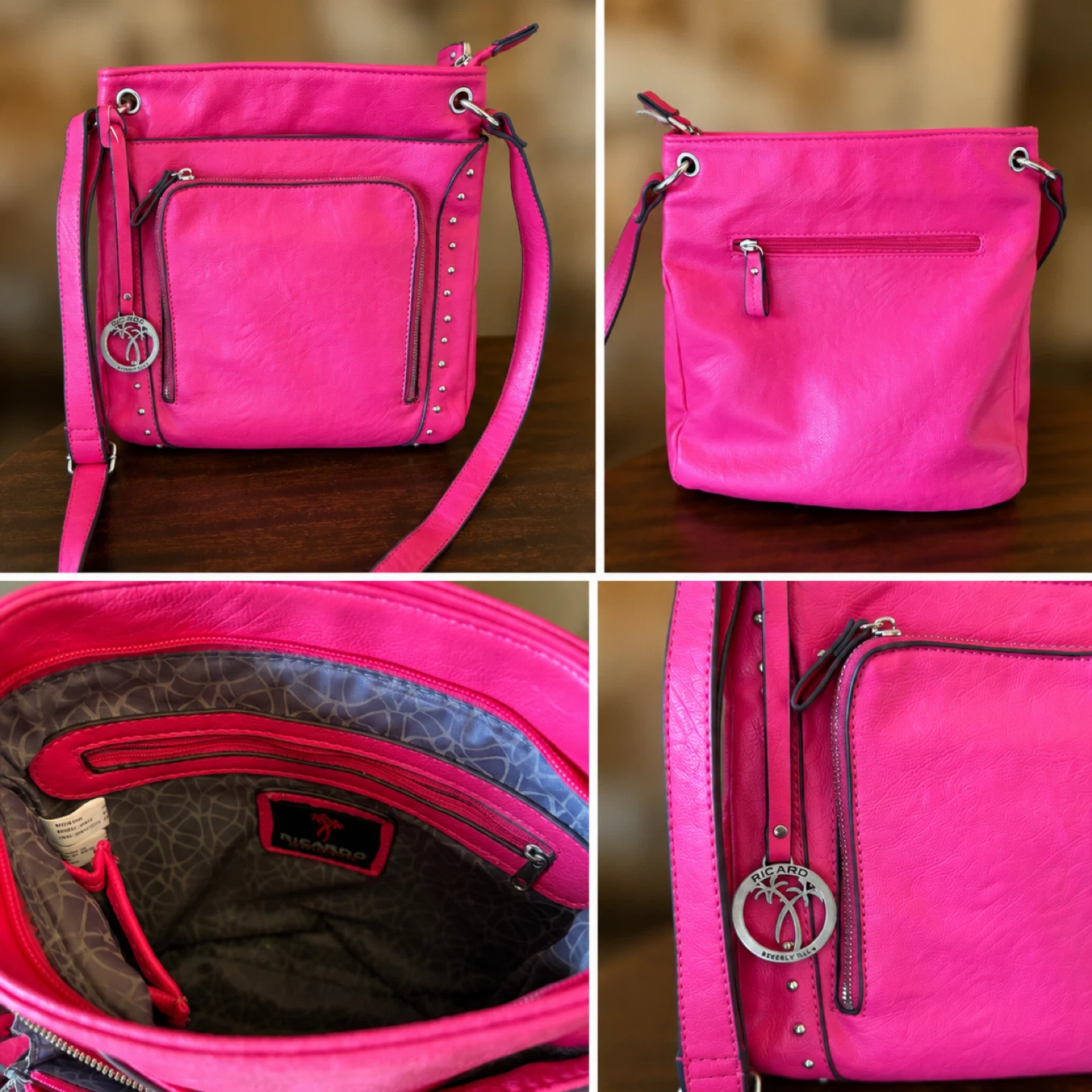 Hot Pink Ricardo Beverly Hills Crossbody Bag