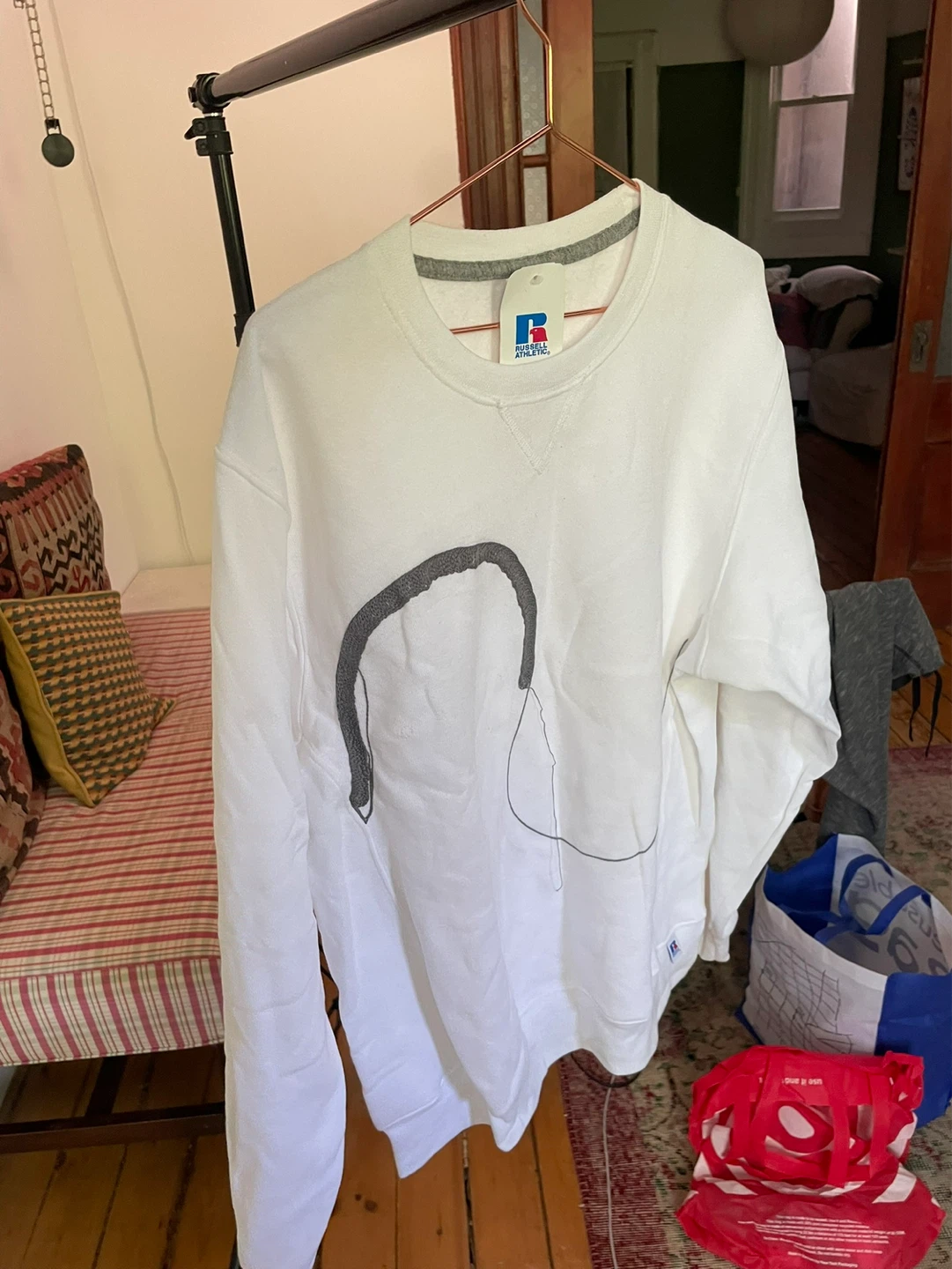Russell Athletic White Sweatshirt w/ Graphic