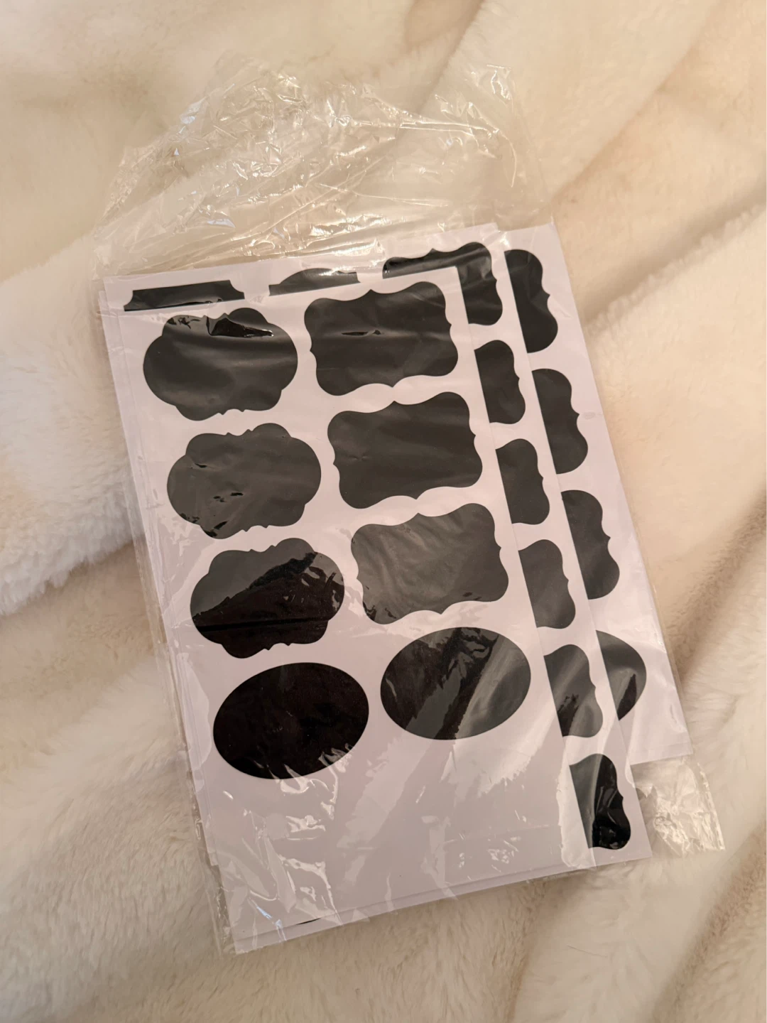 Chalkboard label stickers