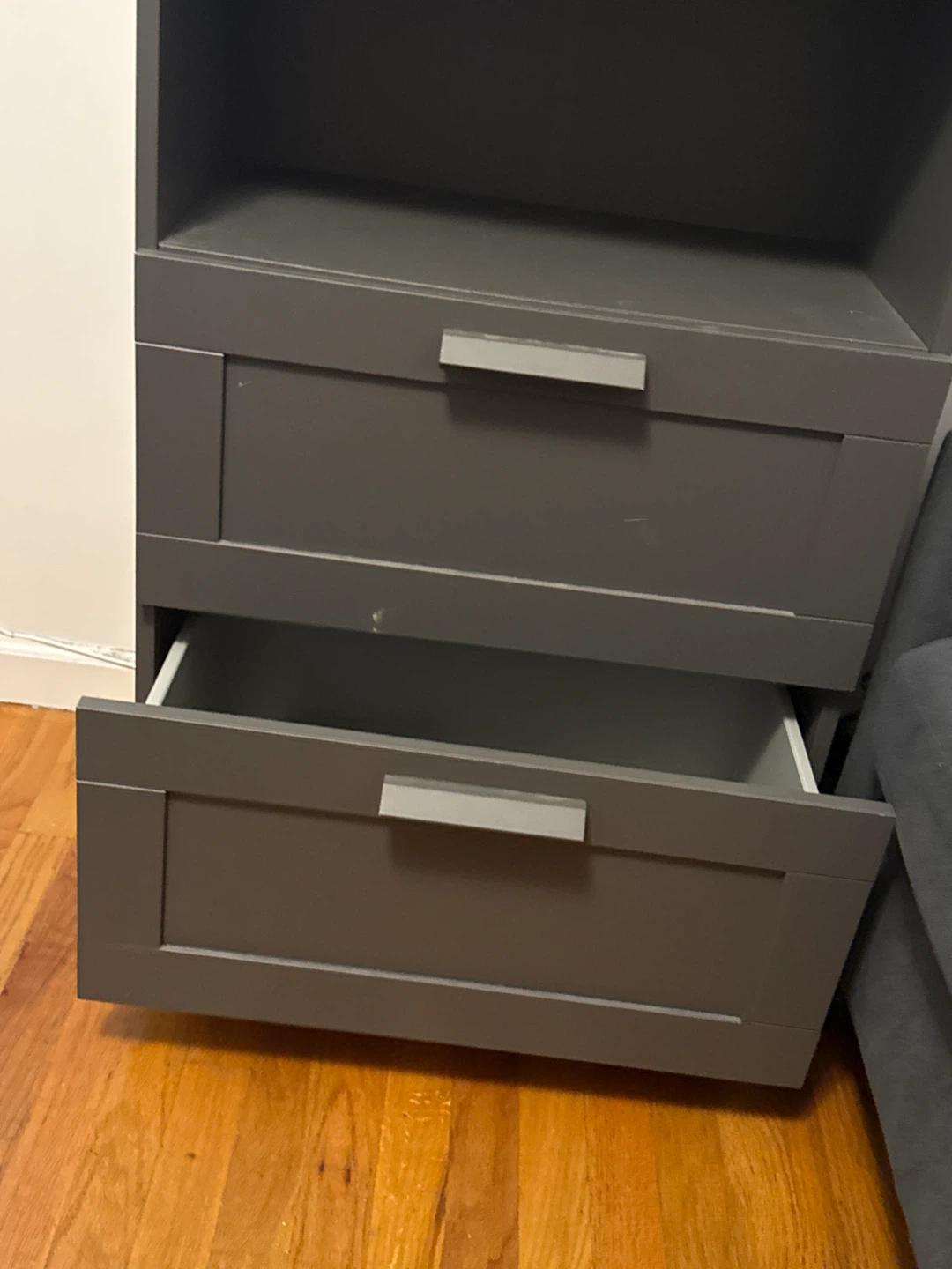 Gray Tall Bookshelf with Drawers - photo 3