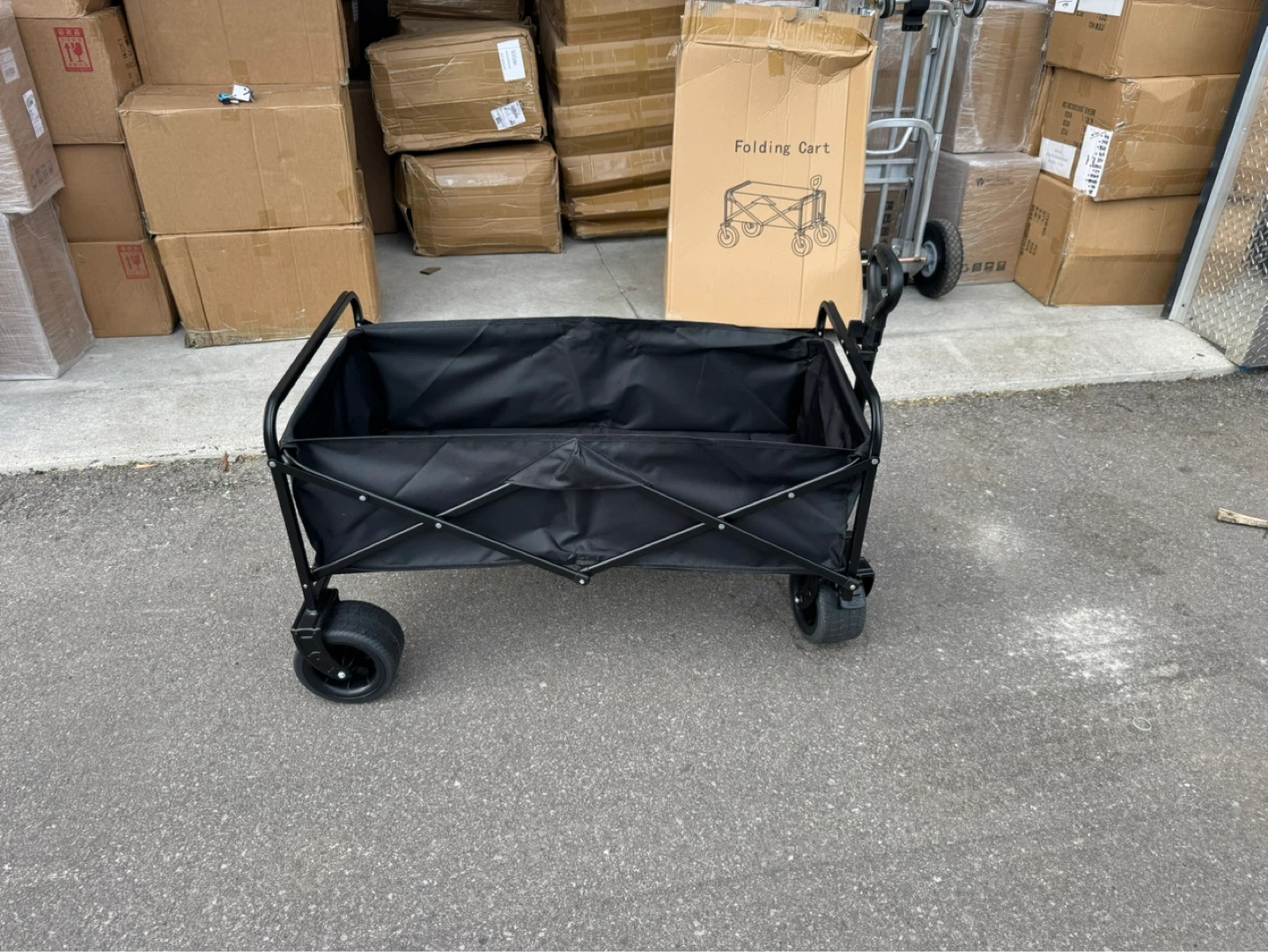 Black Folding Utility Cart