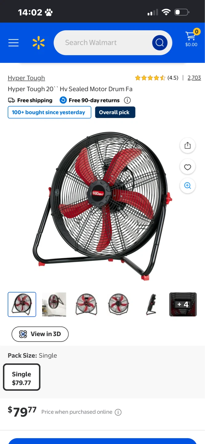 Hyper Tough High Velocity 3 Speed Drum Fan - photo 3