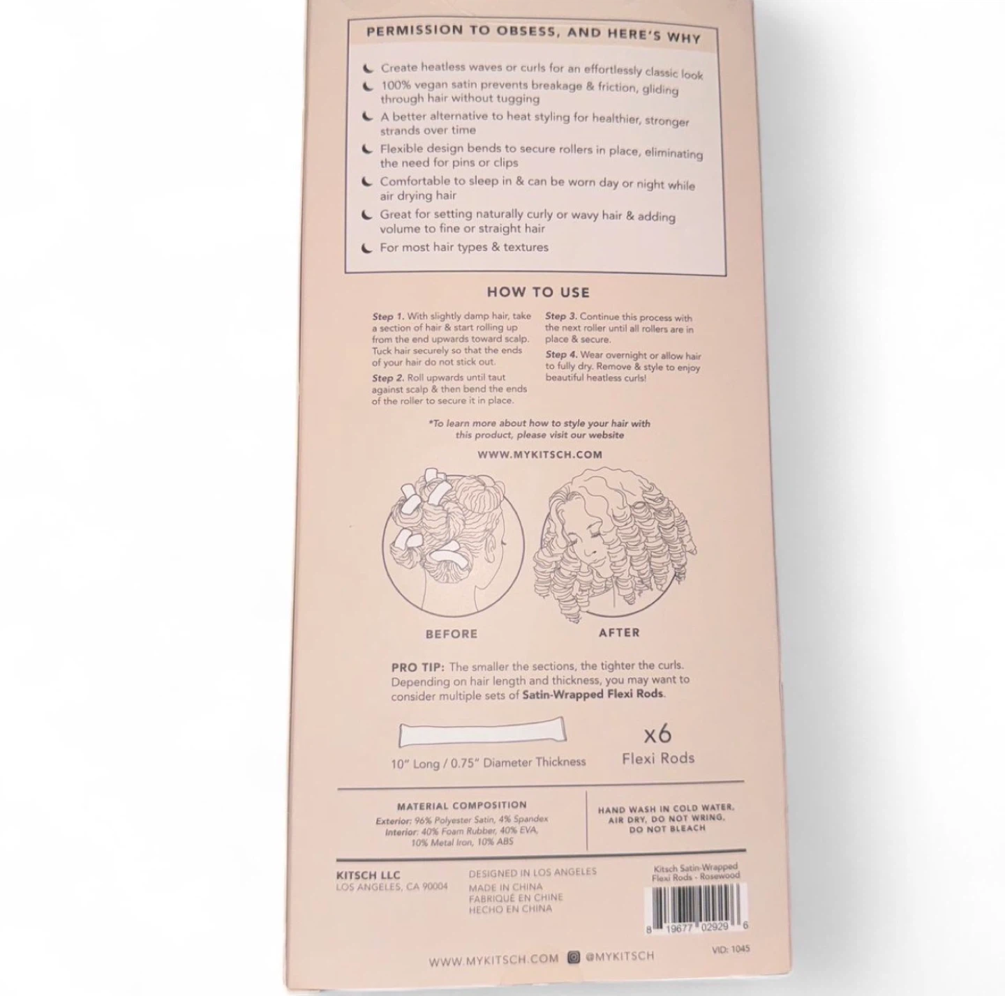 Diane 6-Pack Heatless Satin Flex Rods - photo 2
