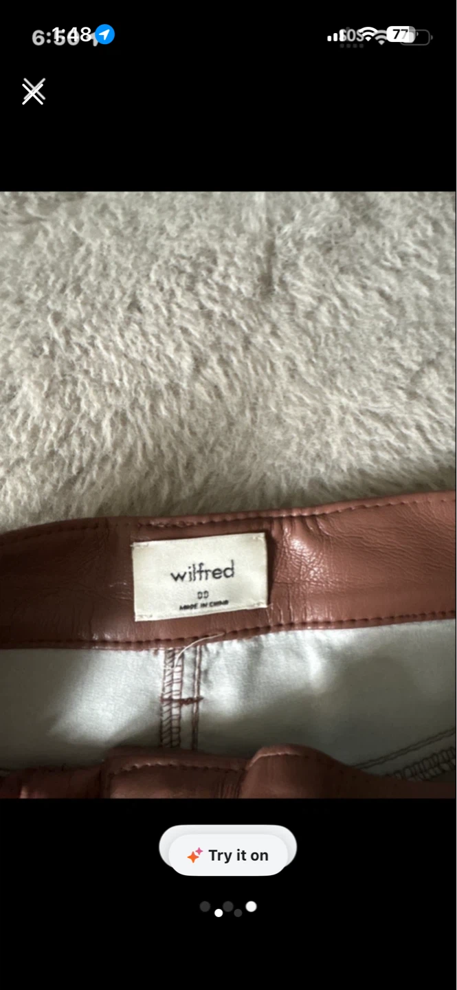 Wilfred Faux Leather Pants